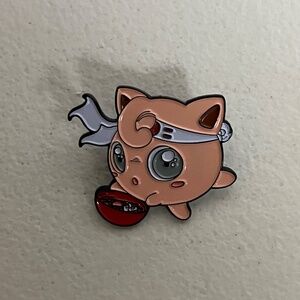 Jigglypuff Japanese Eating Ramen Enamel Pin Pins Brooch Pink Hat Streetwear Hats